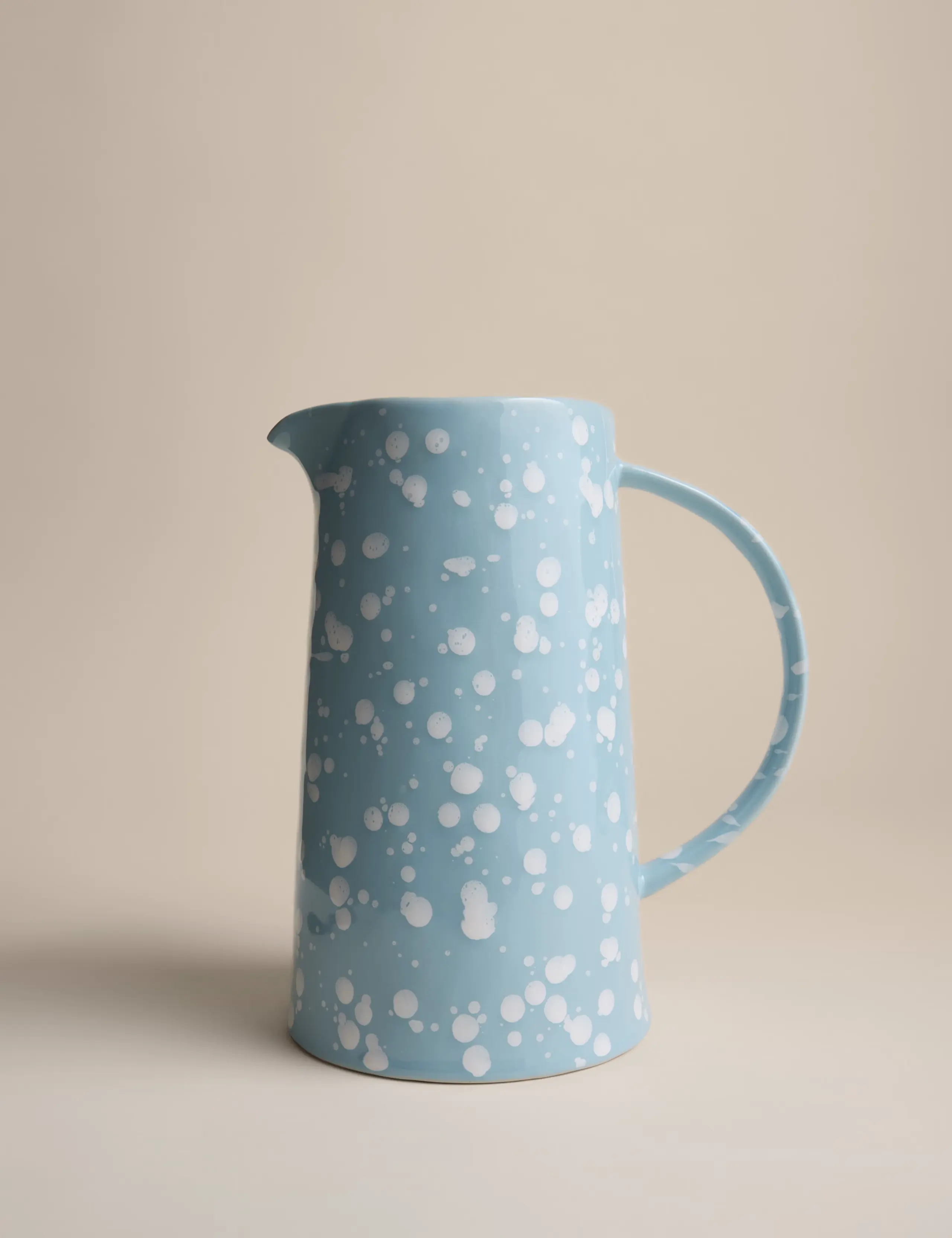 Blue splatter jug