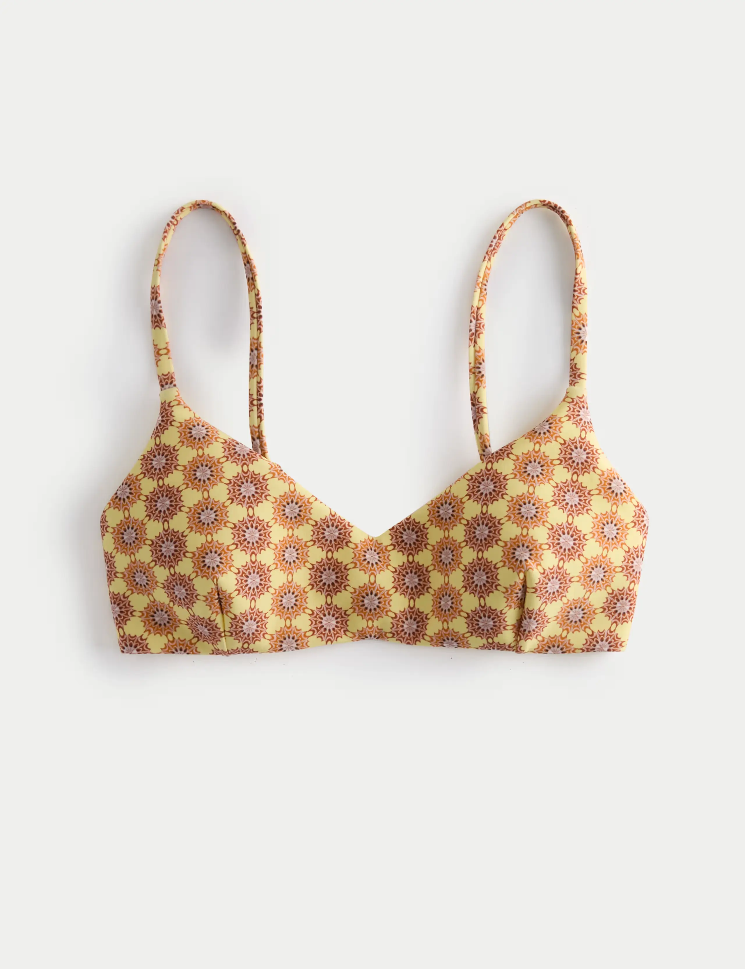 Printed bikini top