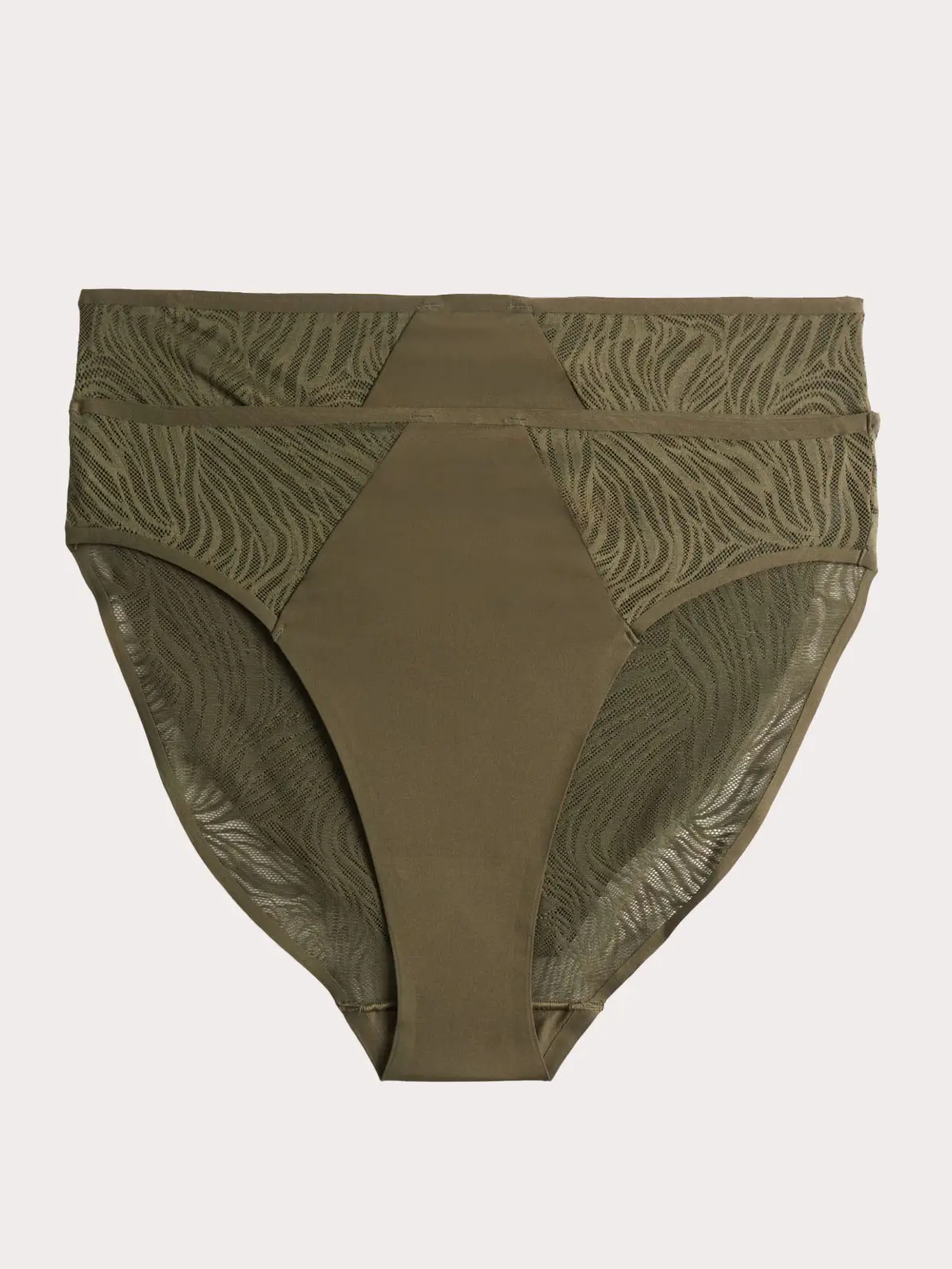 Olive green underwear in pack of two