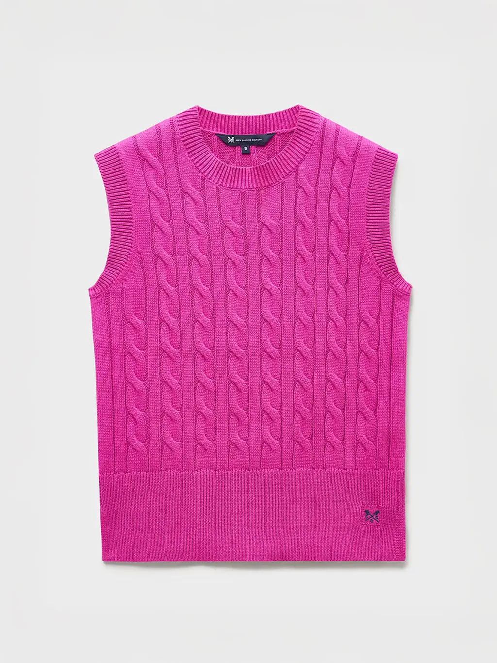 Pink cable-knit vest