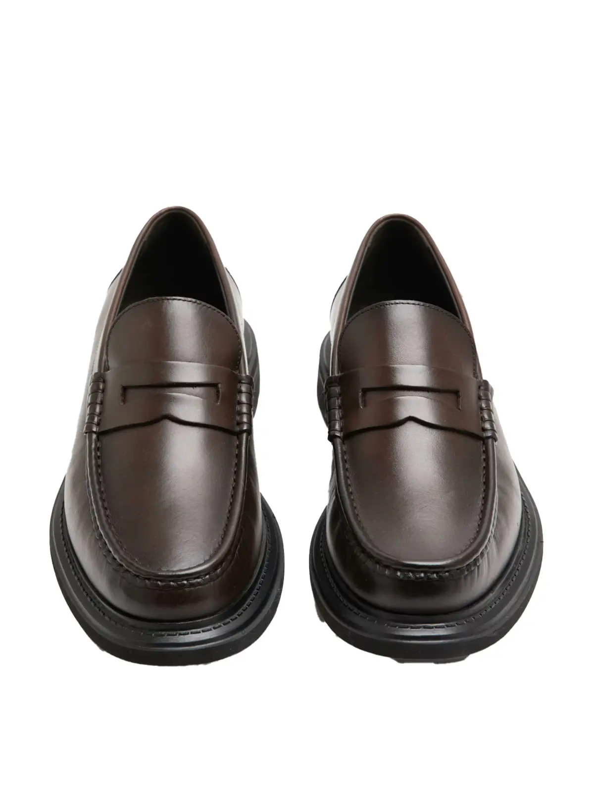 Pair of dark brown loafers