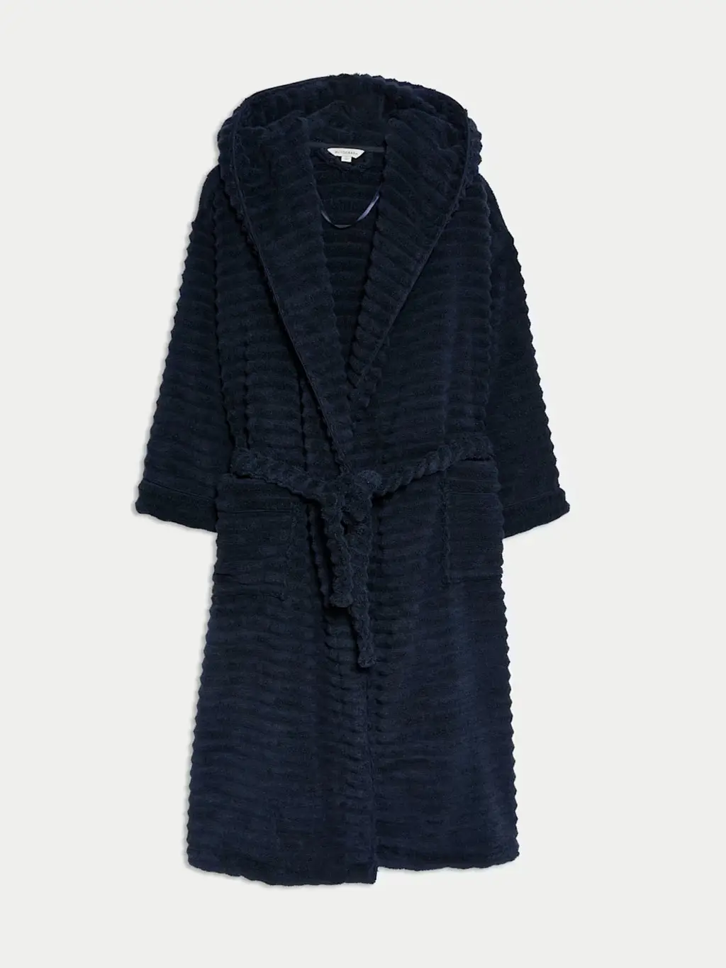 Navy cotton towelling robe