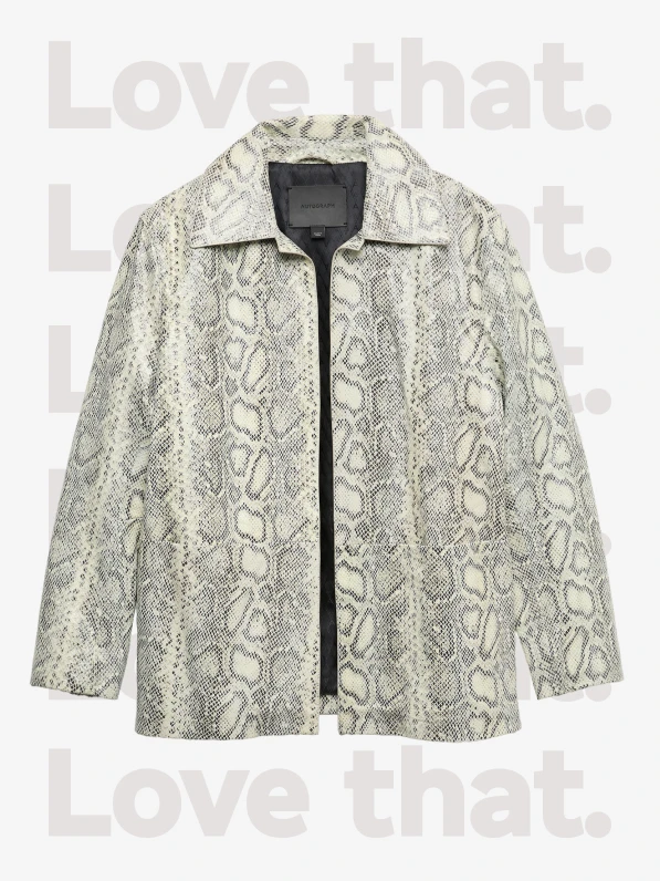 Grey snake-print jacket by Autograph