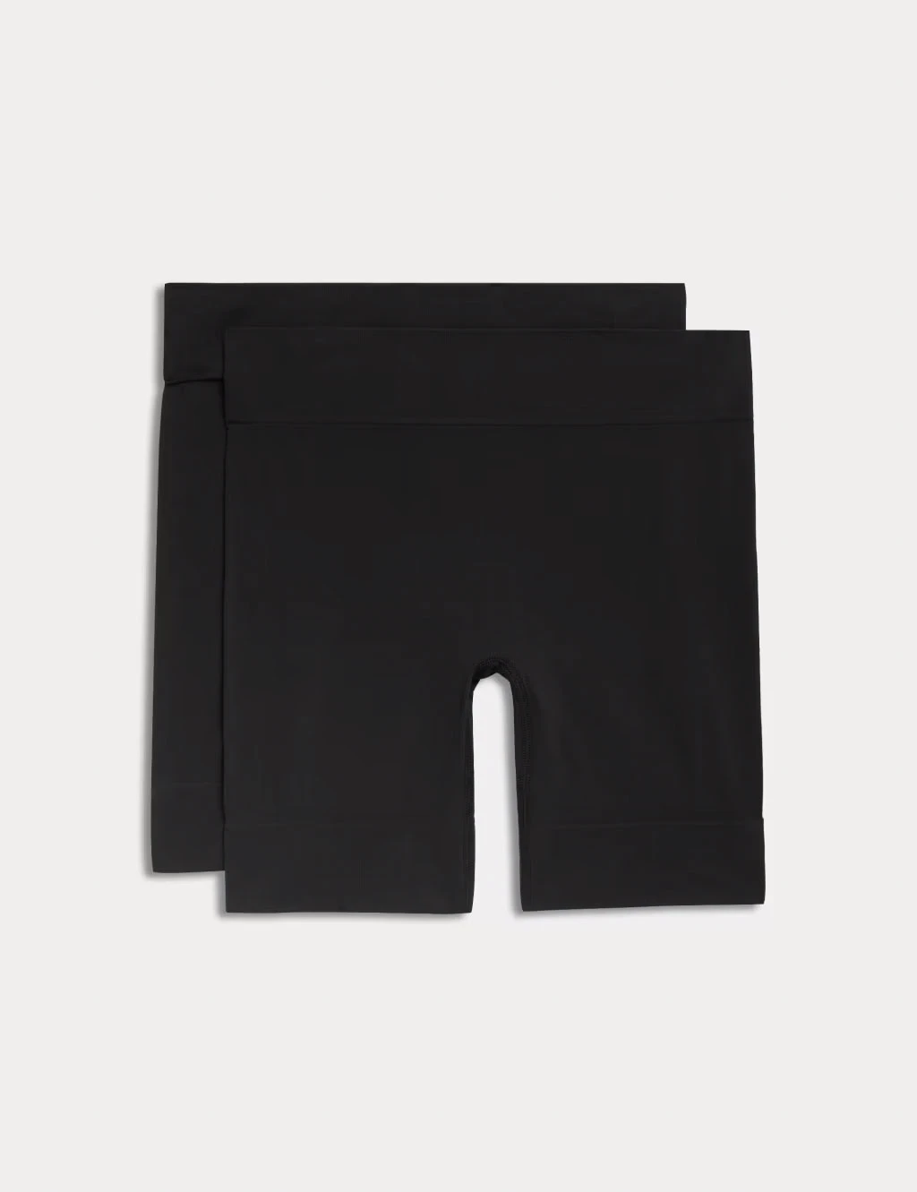 Black lace-trim anti-chafing shorts