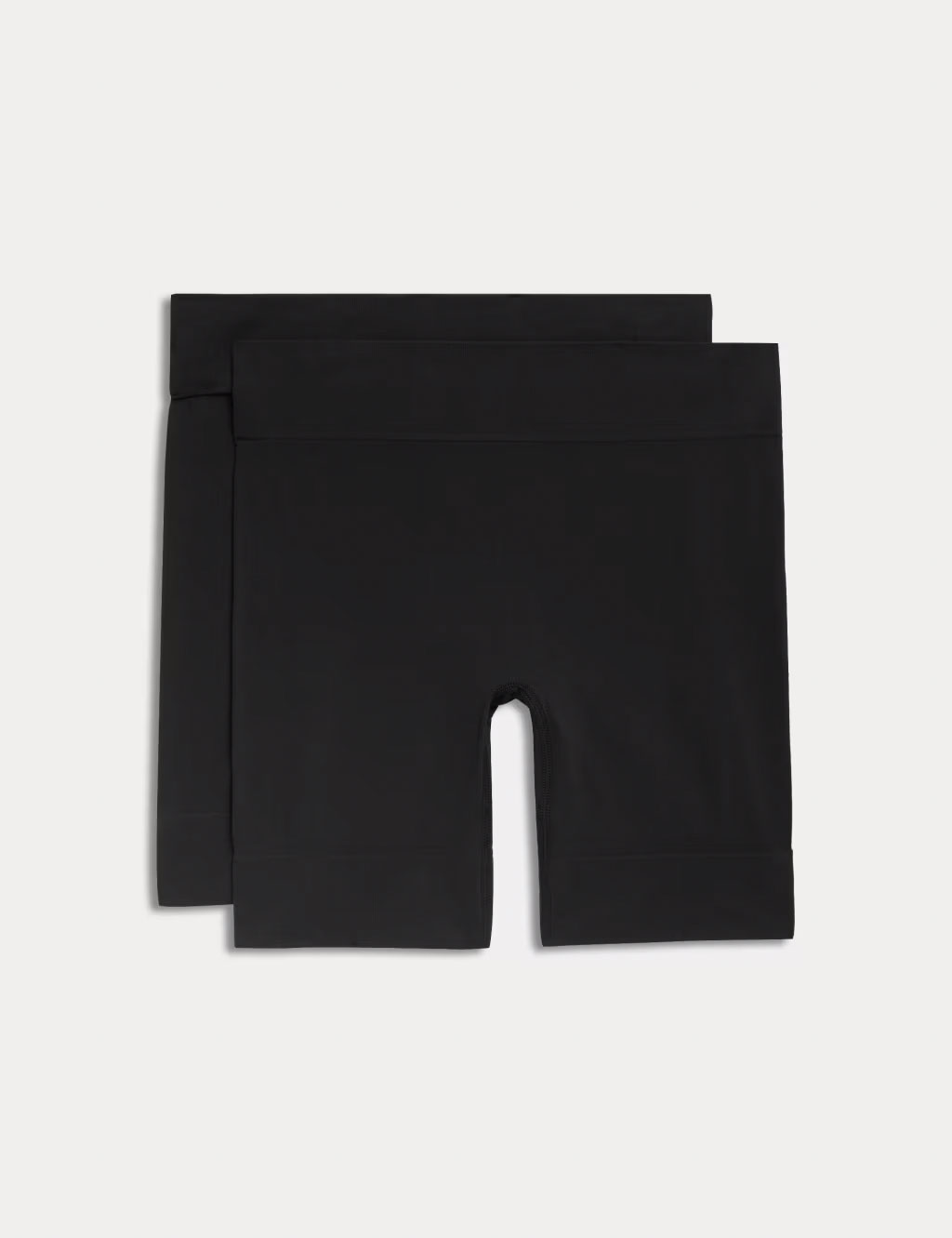 Black lace-trim anti-chafing shorts
