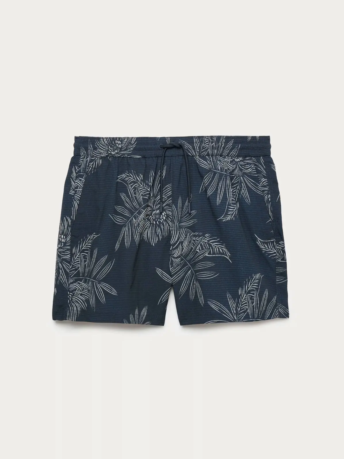 Printed swim shorts in navy