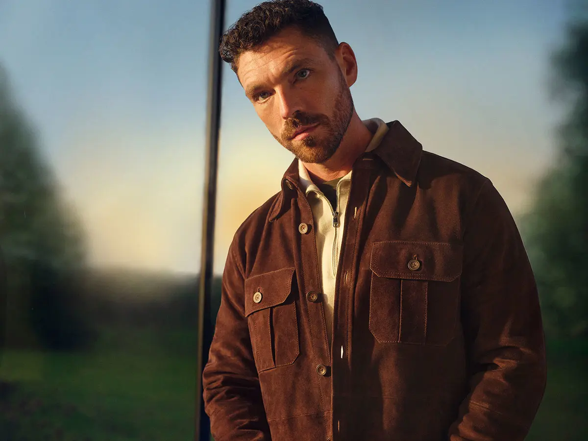 James Nelson Joyce in brown overshirt