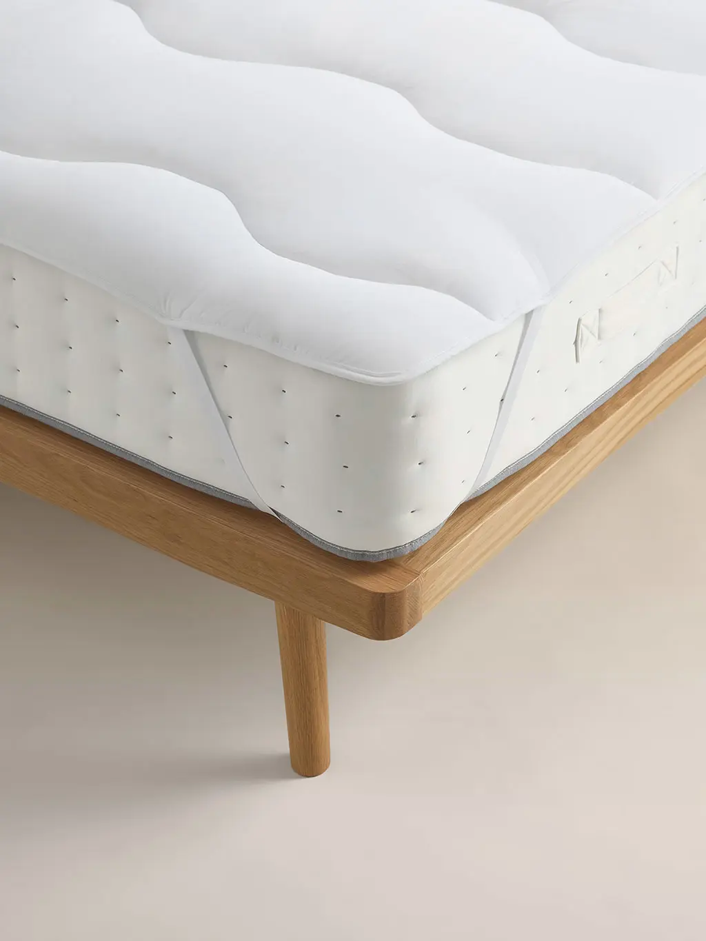 A mattress finished with a pure cotton mattress topper