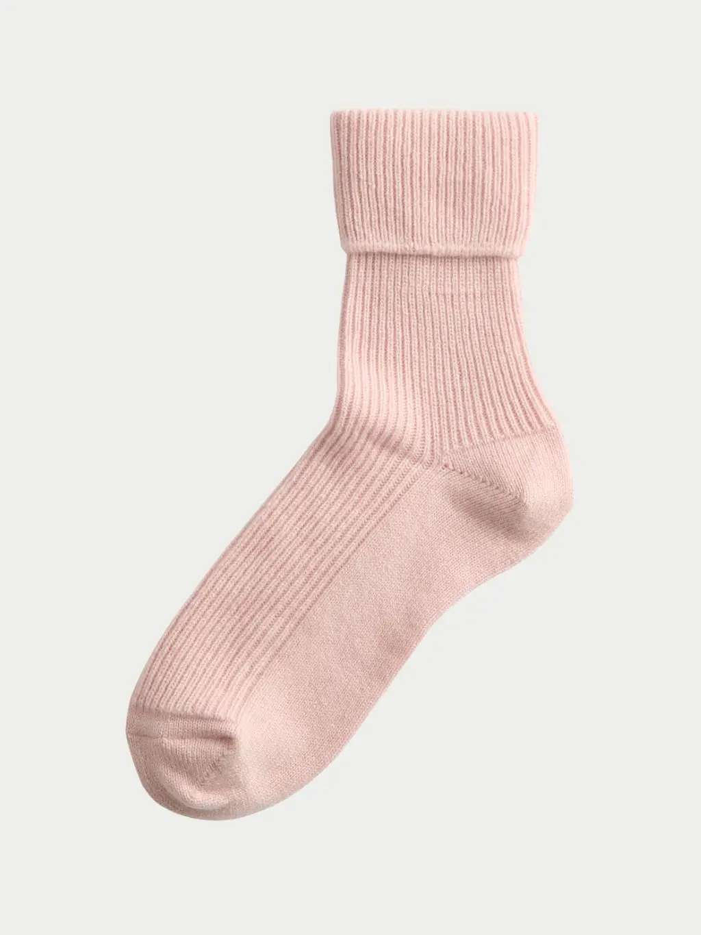 A pair of pink cashmere socks