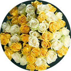 Large yellow rose bouquet