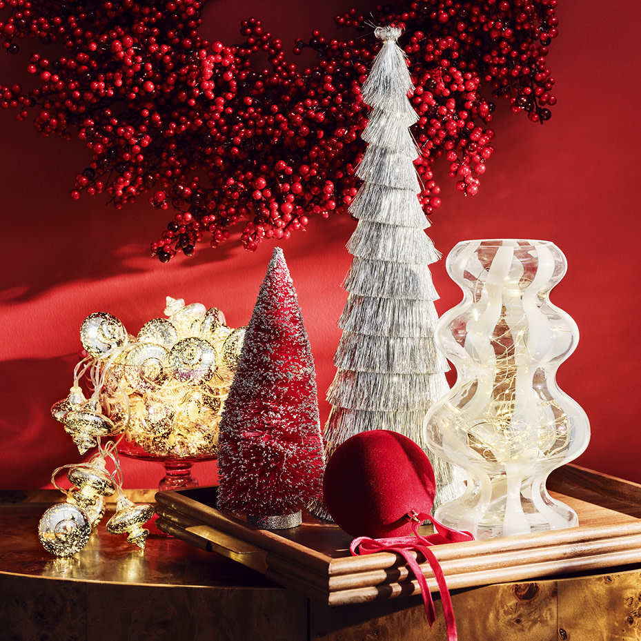 Assorted light-up Christmas decorations