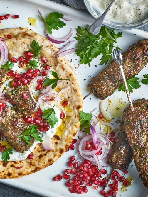 Flatbreads with beef kofta