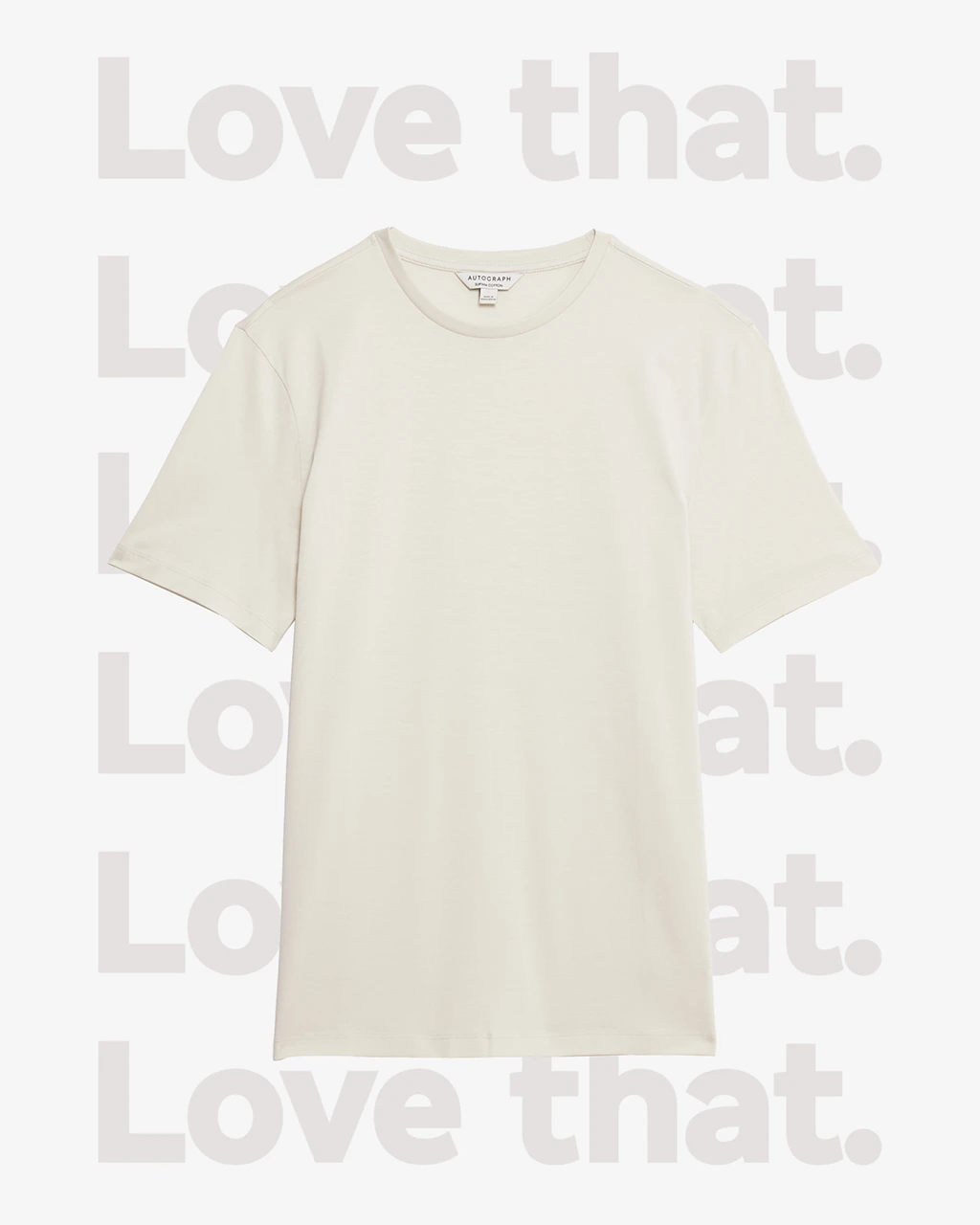 Men's white Supima cotton T-shirt