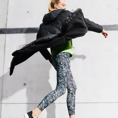 Woman wearing winter sportswear