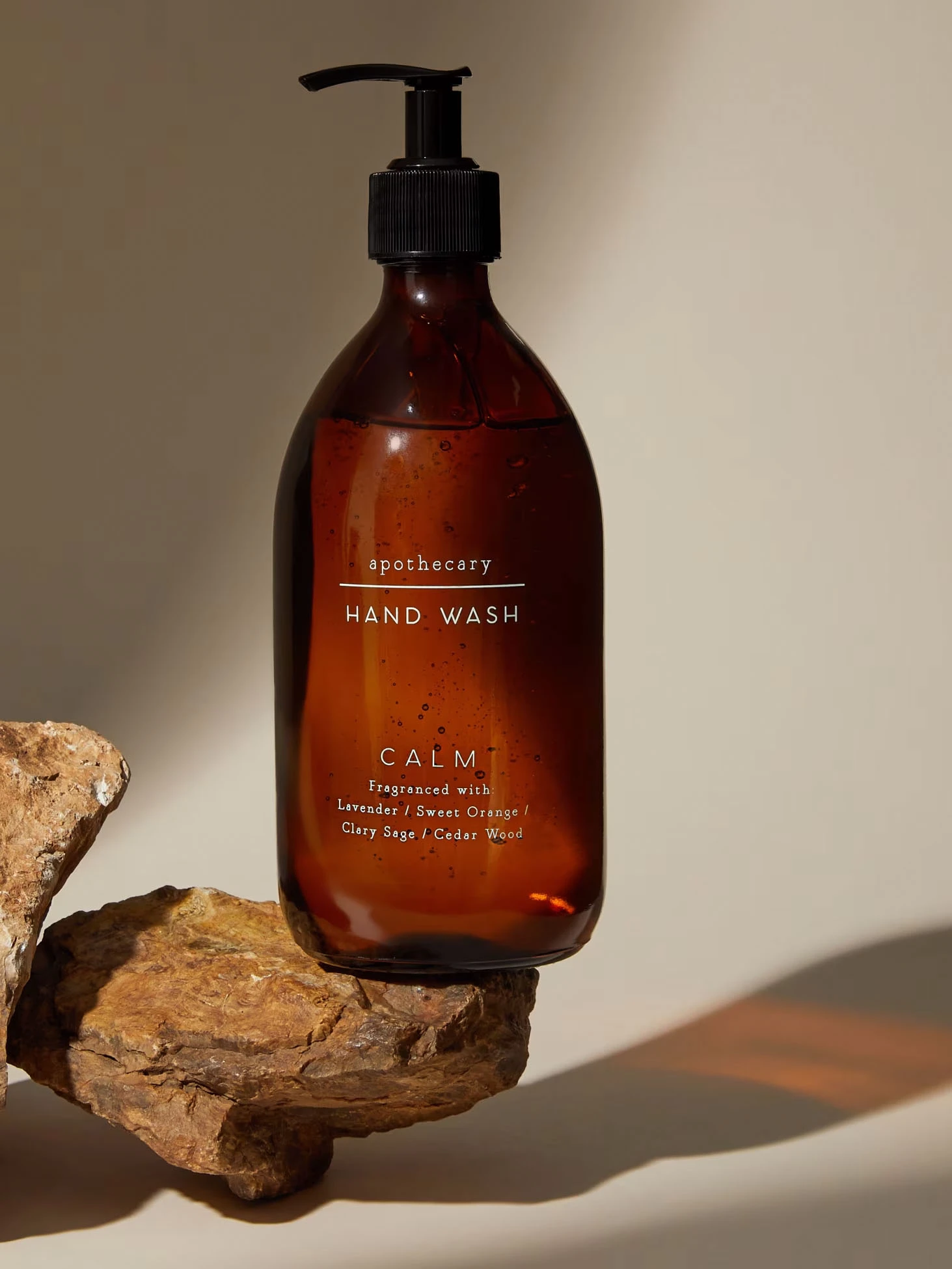 Bottle of Apothecary Calm hand wash