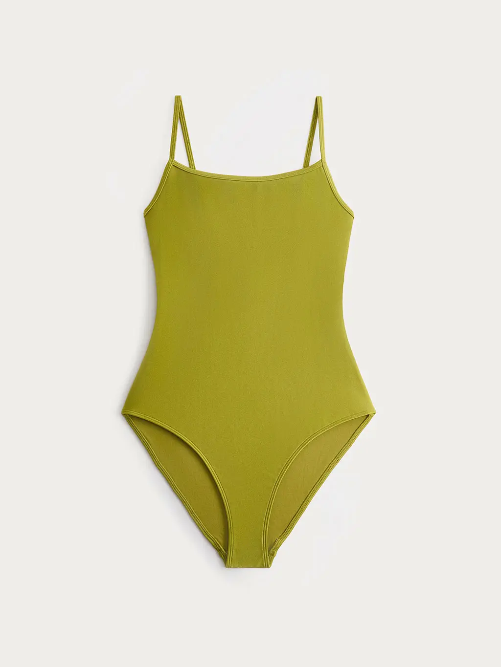 Green scoop-neck swimsuit