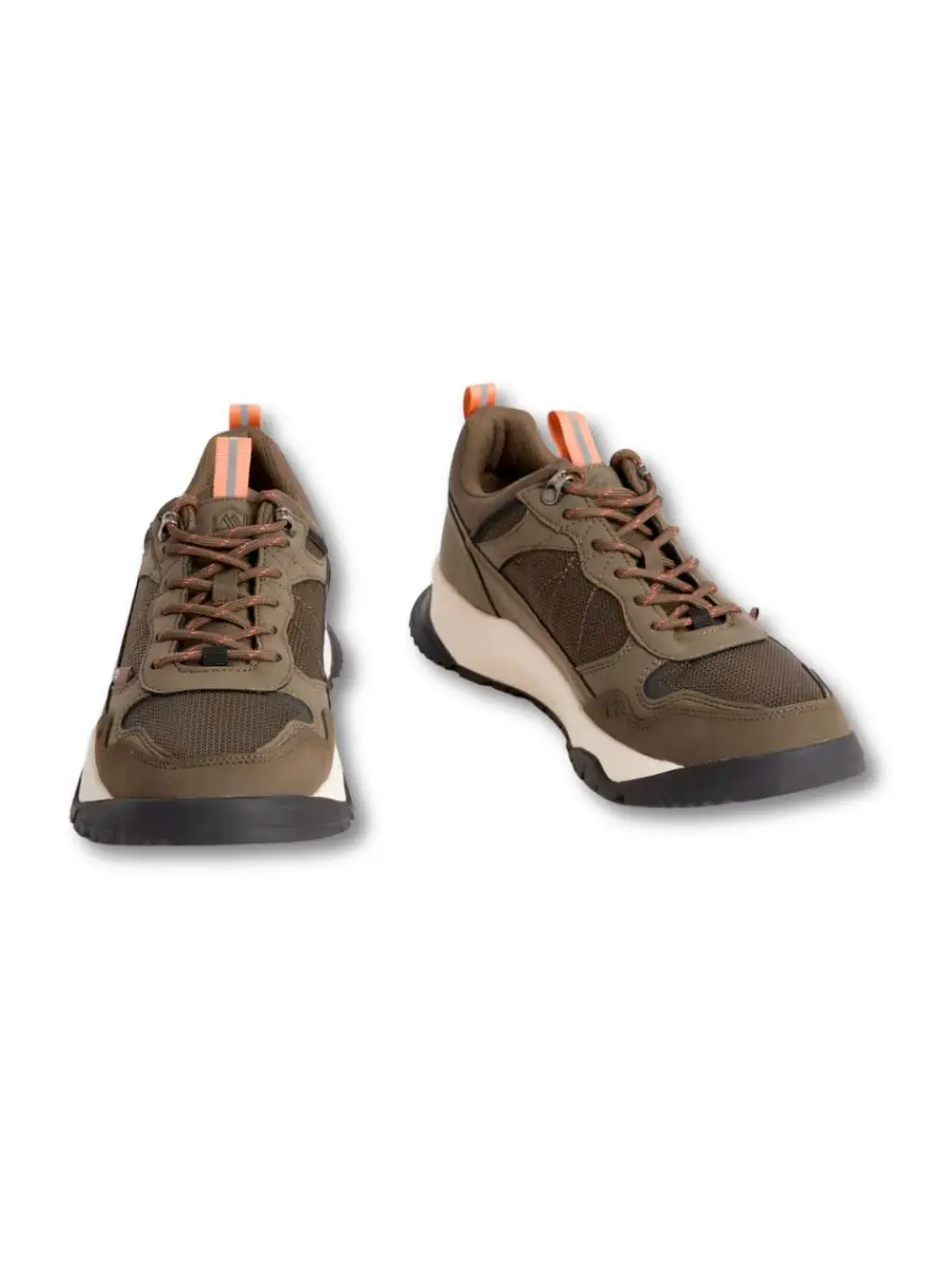A cutout of brown walking shoes by M&S