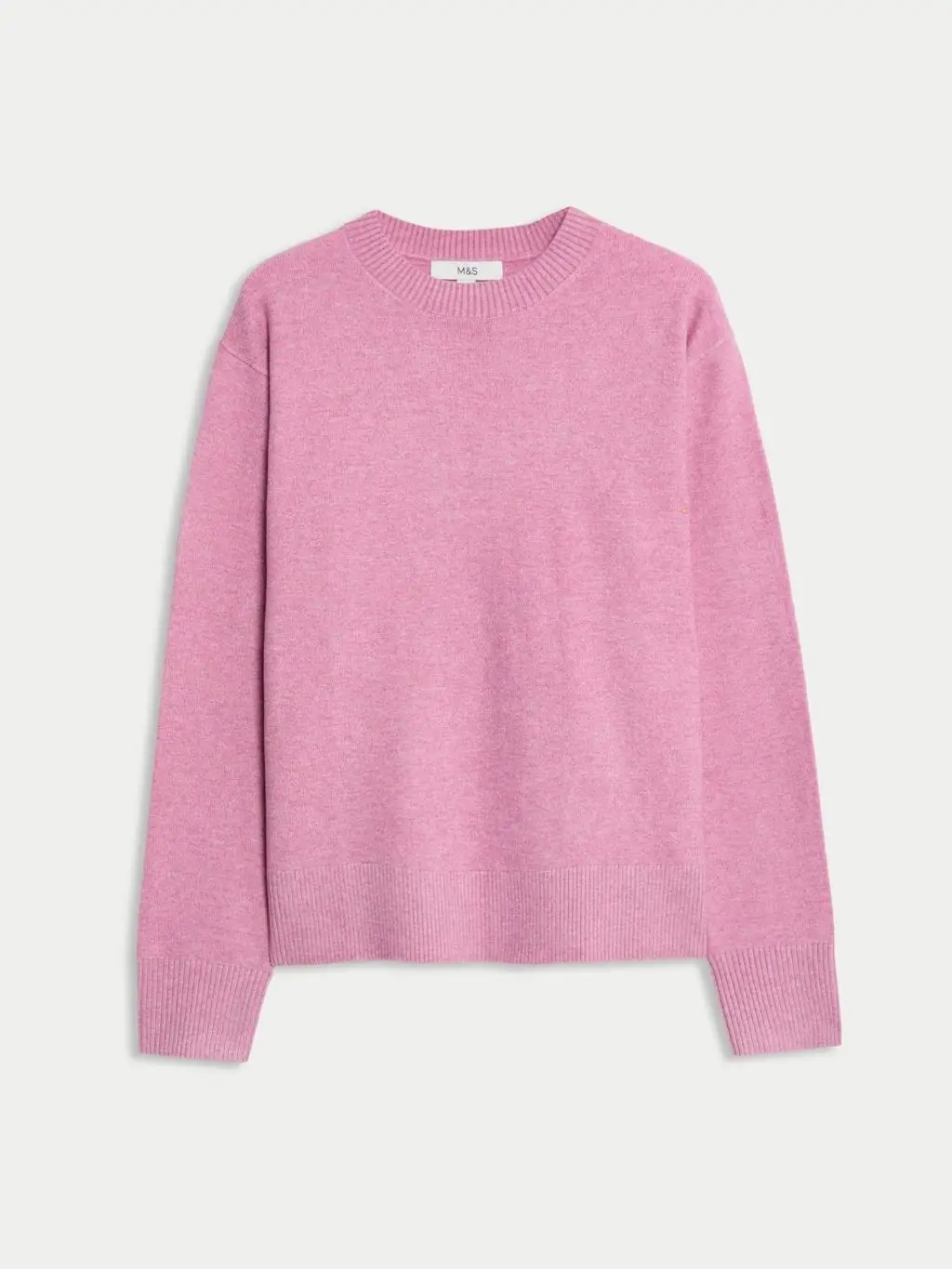 A cutout of a pink crew neck jumper by M&S