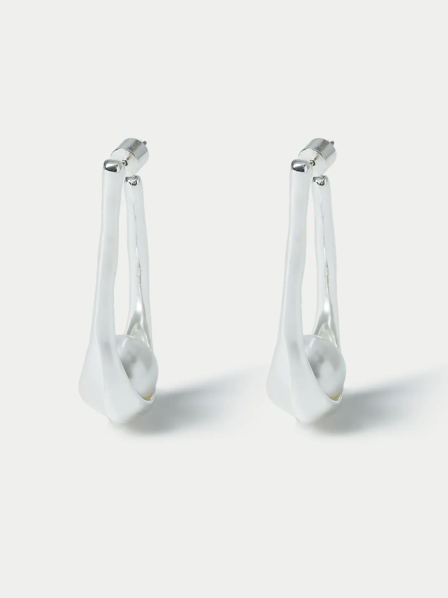 Silver drop earrings