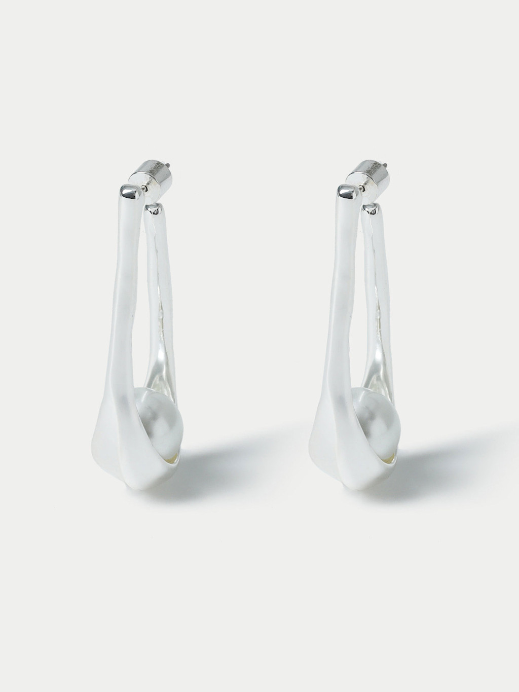 Silver drop earrings