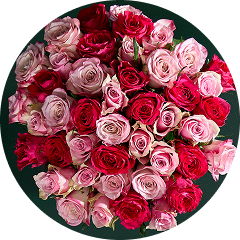 Large pink rose bouquet