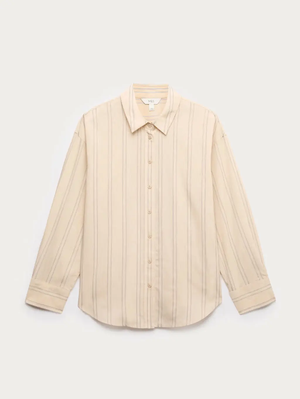 Neutral pinstriped shirt