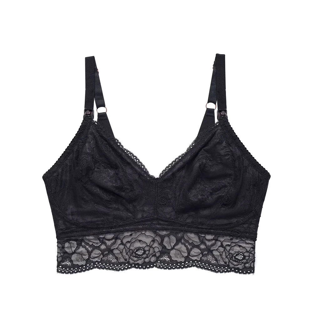 Hotmilk black lace non-wired nursing bralette