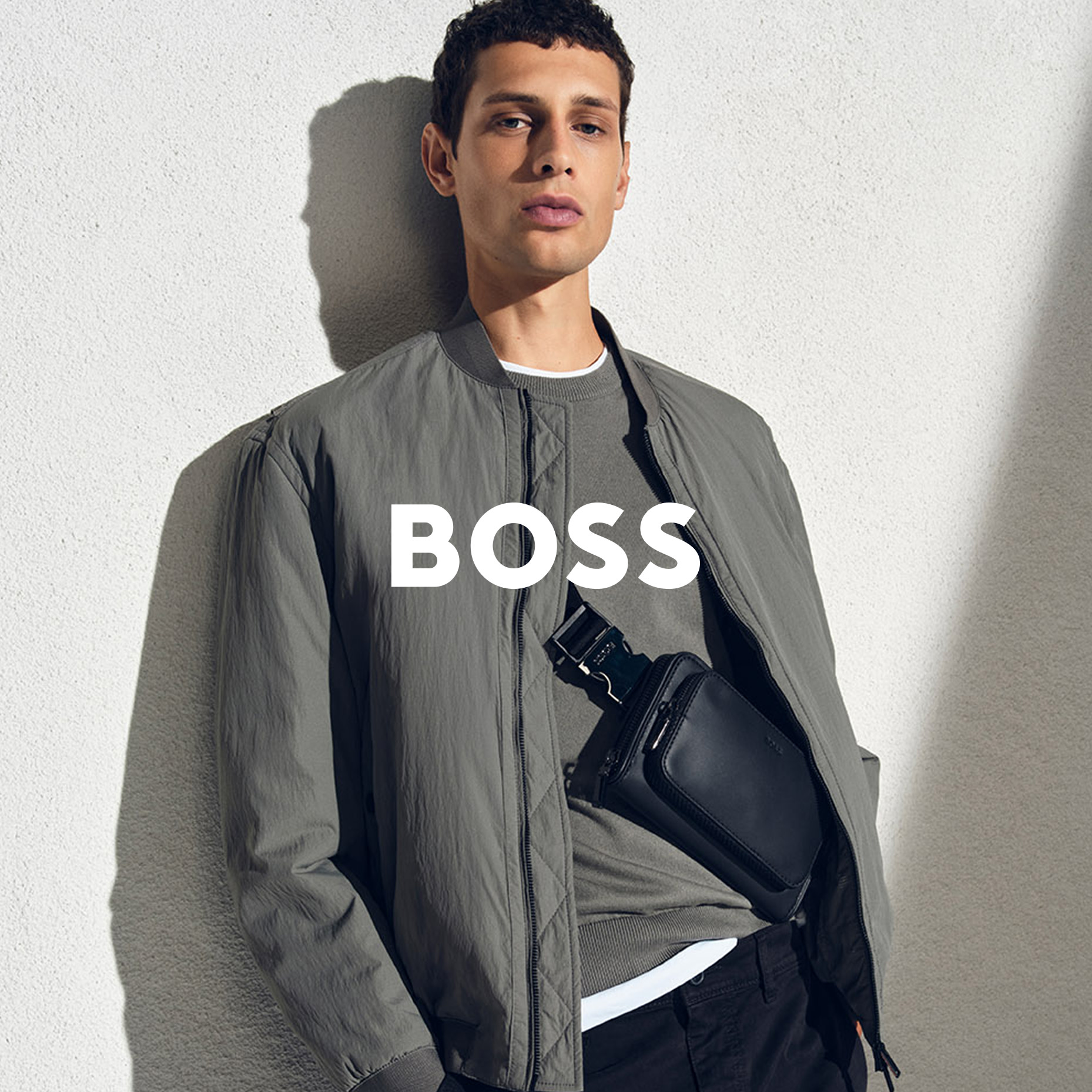 Man wearing grey jacket