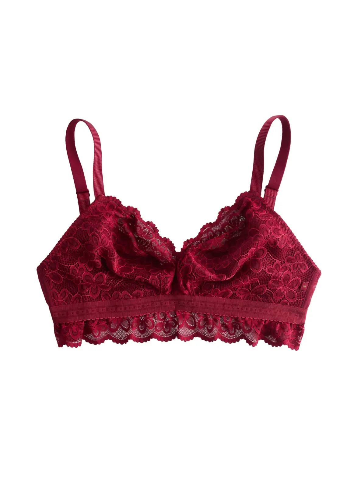 Red lace bra