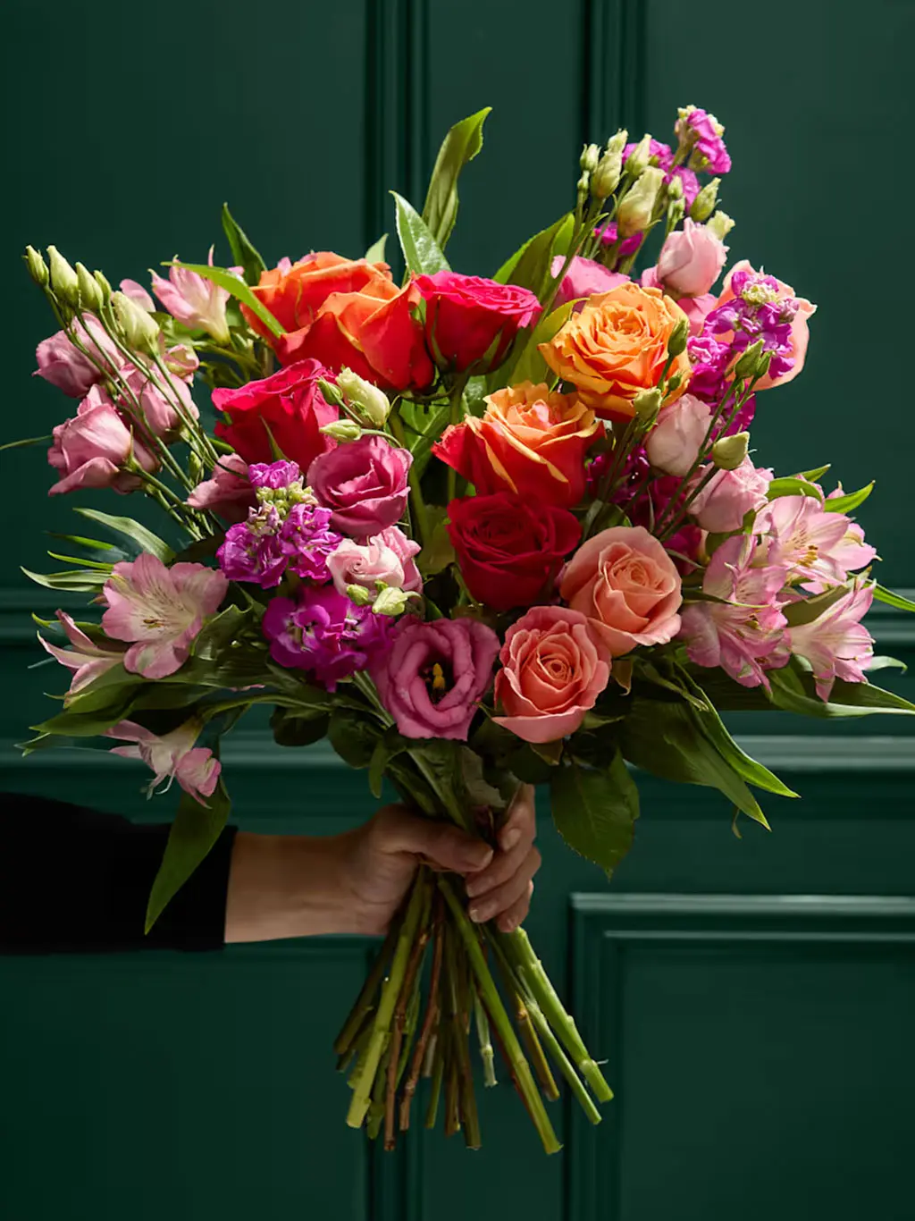 Rose, Lisianthus & Antirrhinum Bright Bouquet