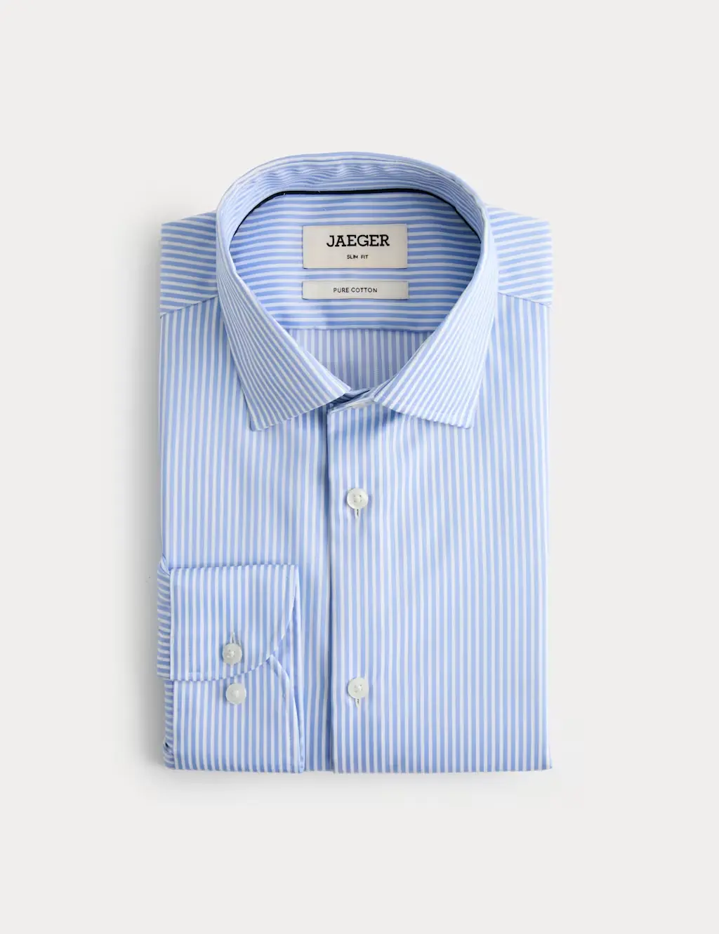 Slim Fit Pure Cotton Striped Luxury Shirt