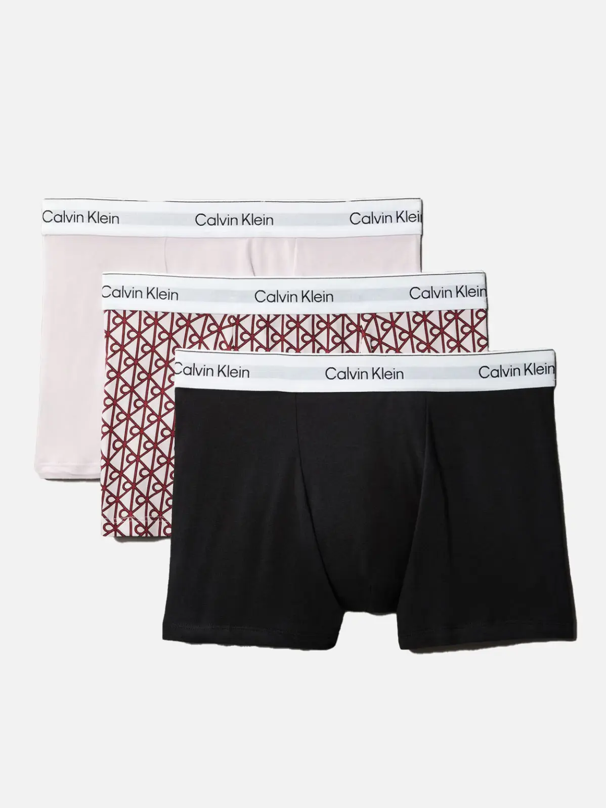 Three pairs of boxers with Calvin Klein branding