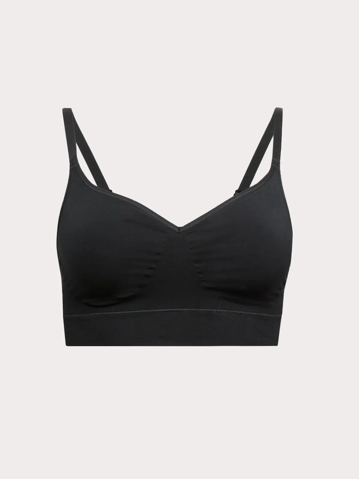 Black bra-style crop top 