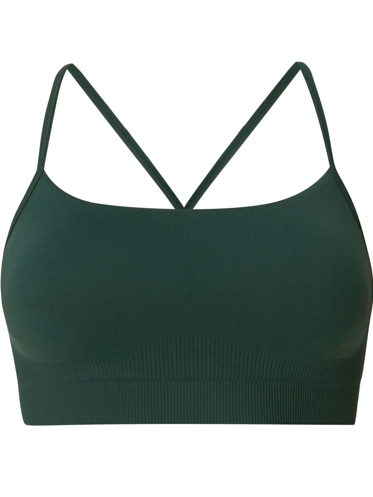Image of forest green sports bra