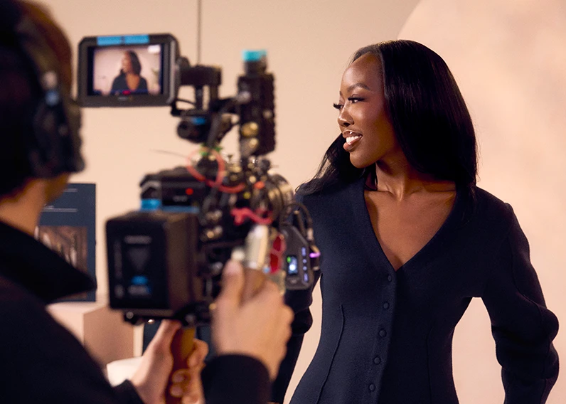 Celebrity stylist, Melissa, being filmed for Love That. The Show You Shop