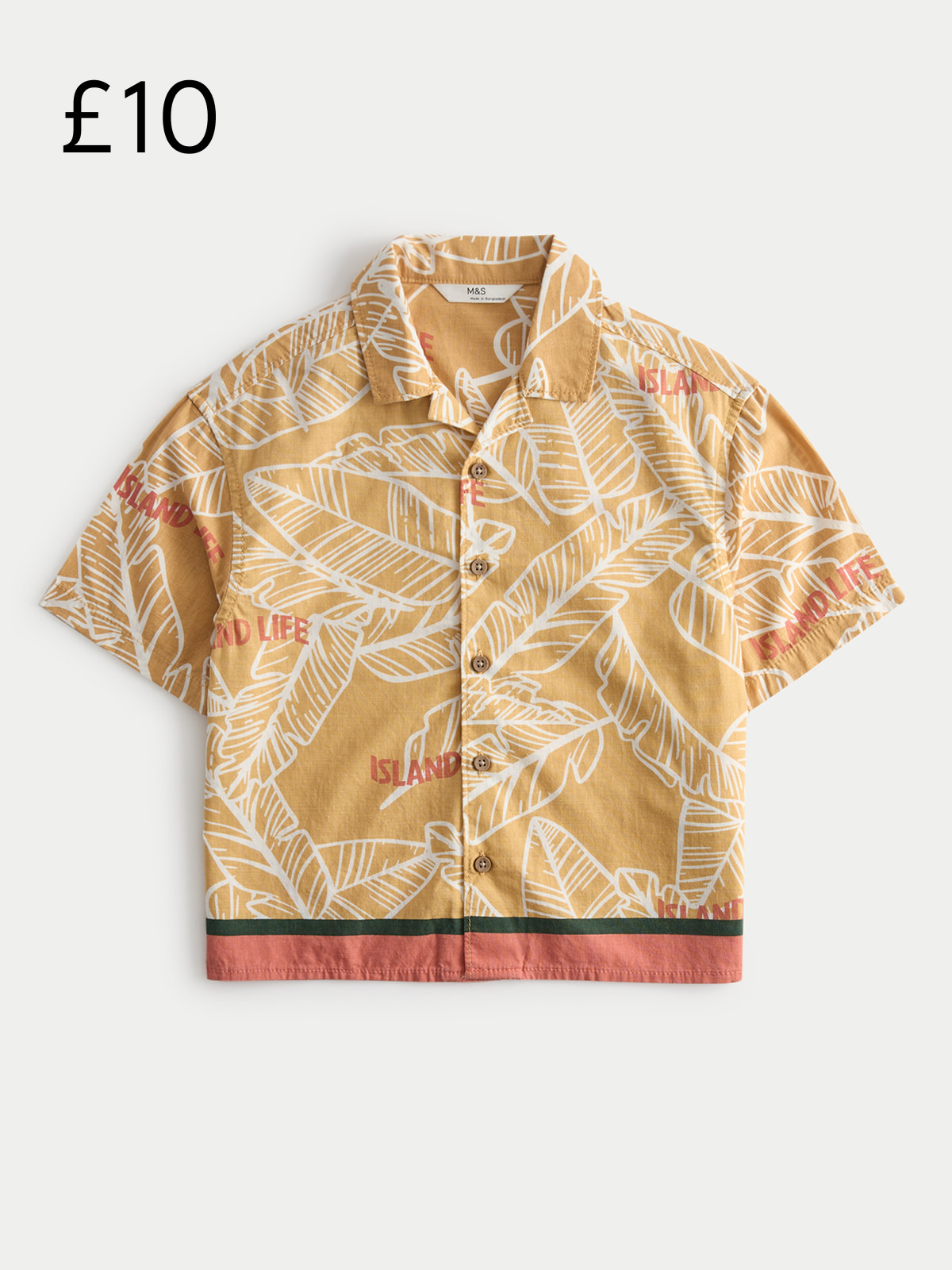 Pure Cotton Tropical Print Shirt