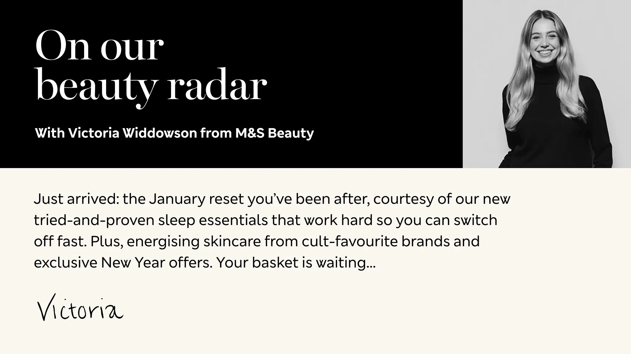 Victoria Widdowson from the M&S beauty team