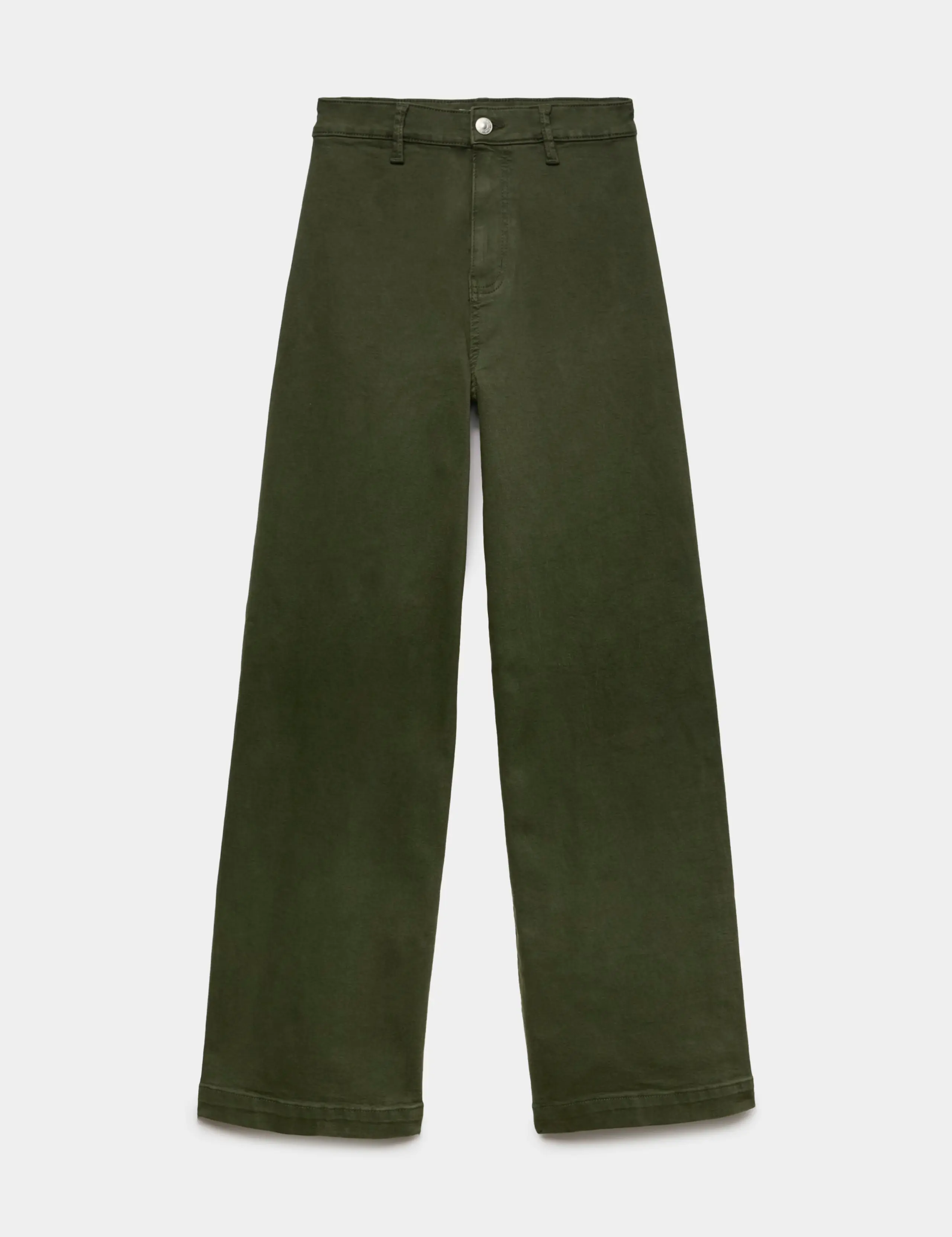 High Waisted Wide Leg Ankle Grazer Jeans