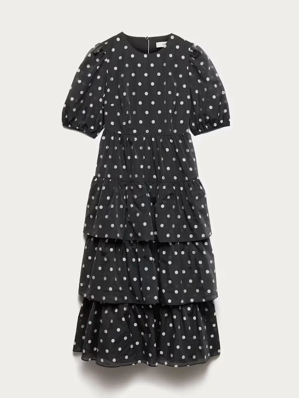 Black polka-dot dress
