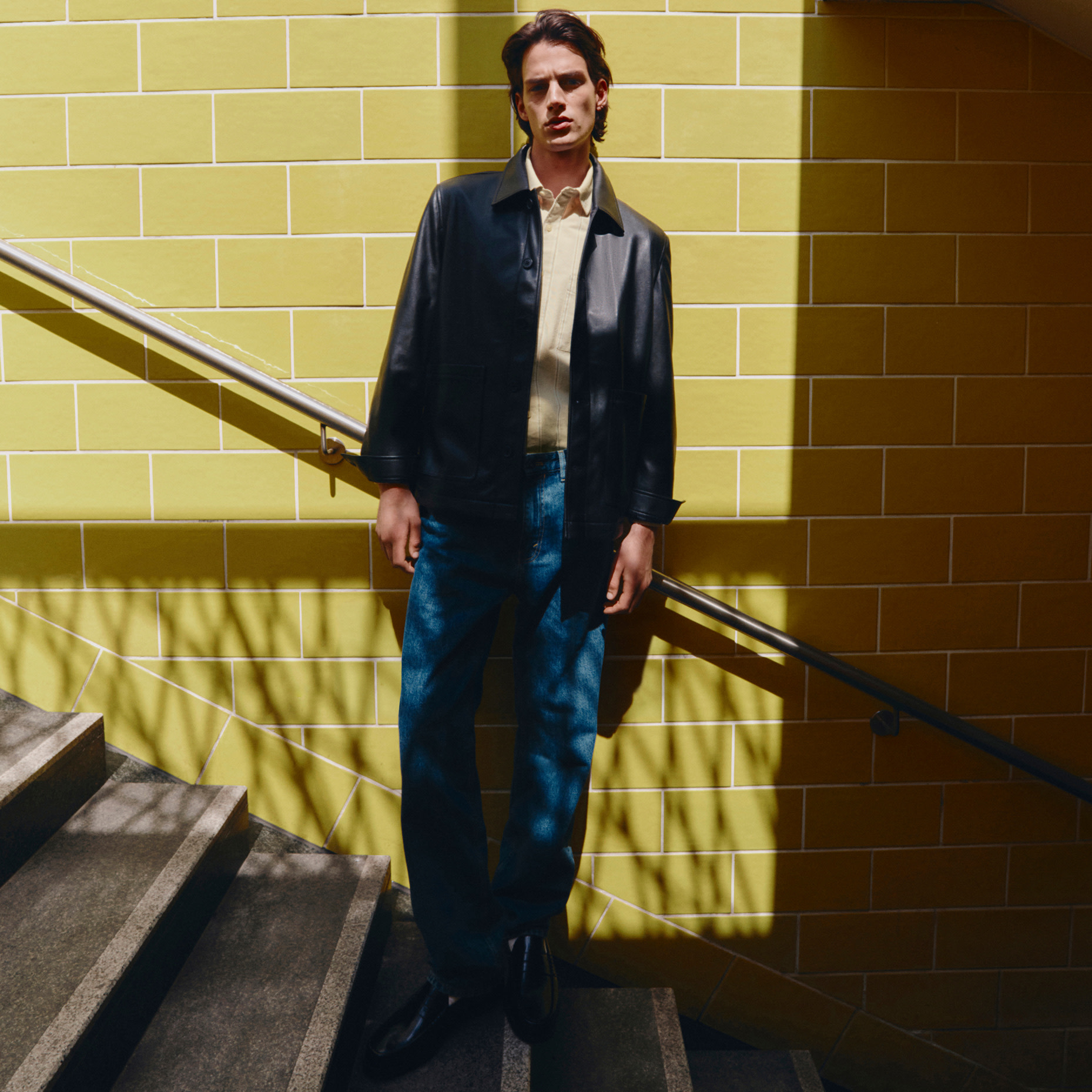 Man wearing black jacket
