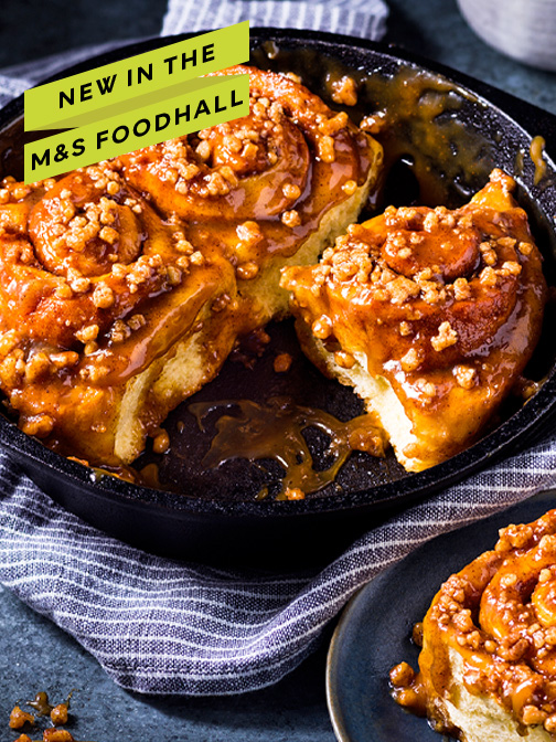 Caramelised biscuit sticky bun from M&S Food