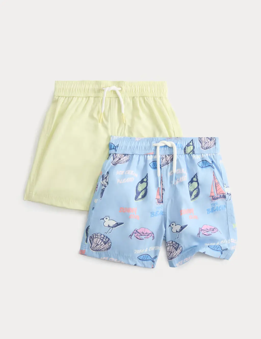 2 Pack Printed Swim Shorts