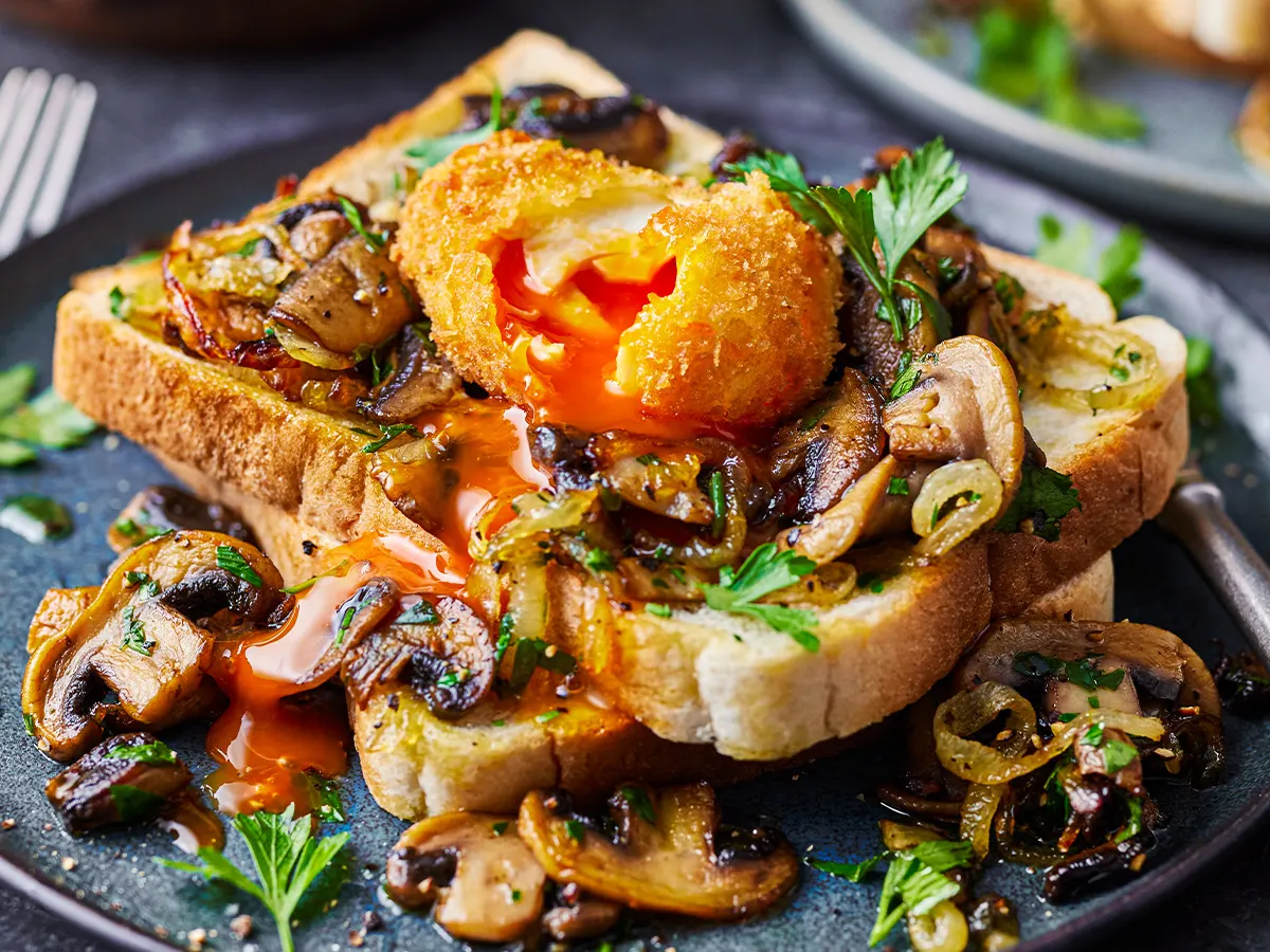 mushrooms on toast