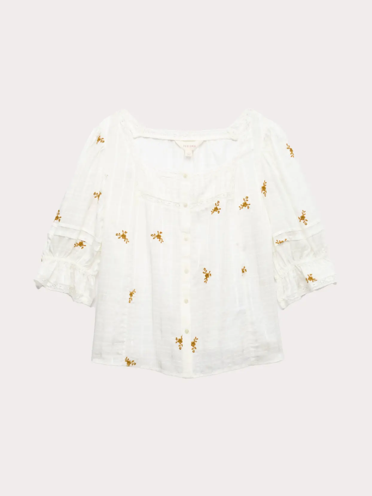 Embroidered blouse in white 
