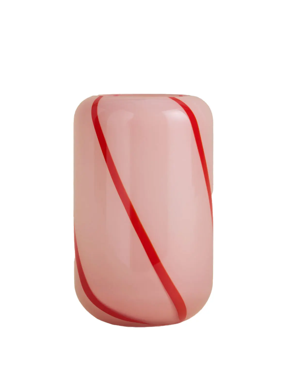 Image of pink and red stripe vase