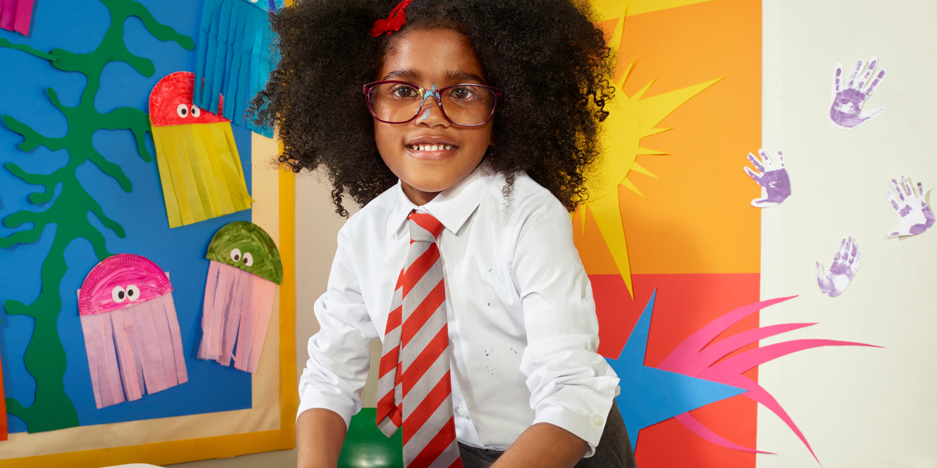 Girl in school uniform