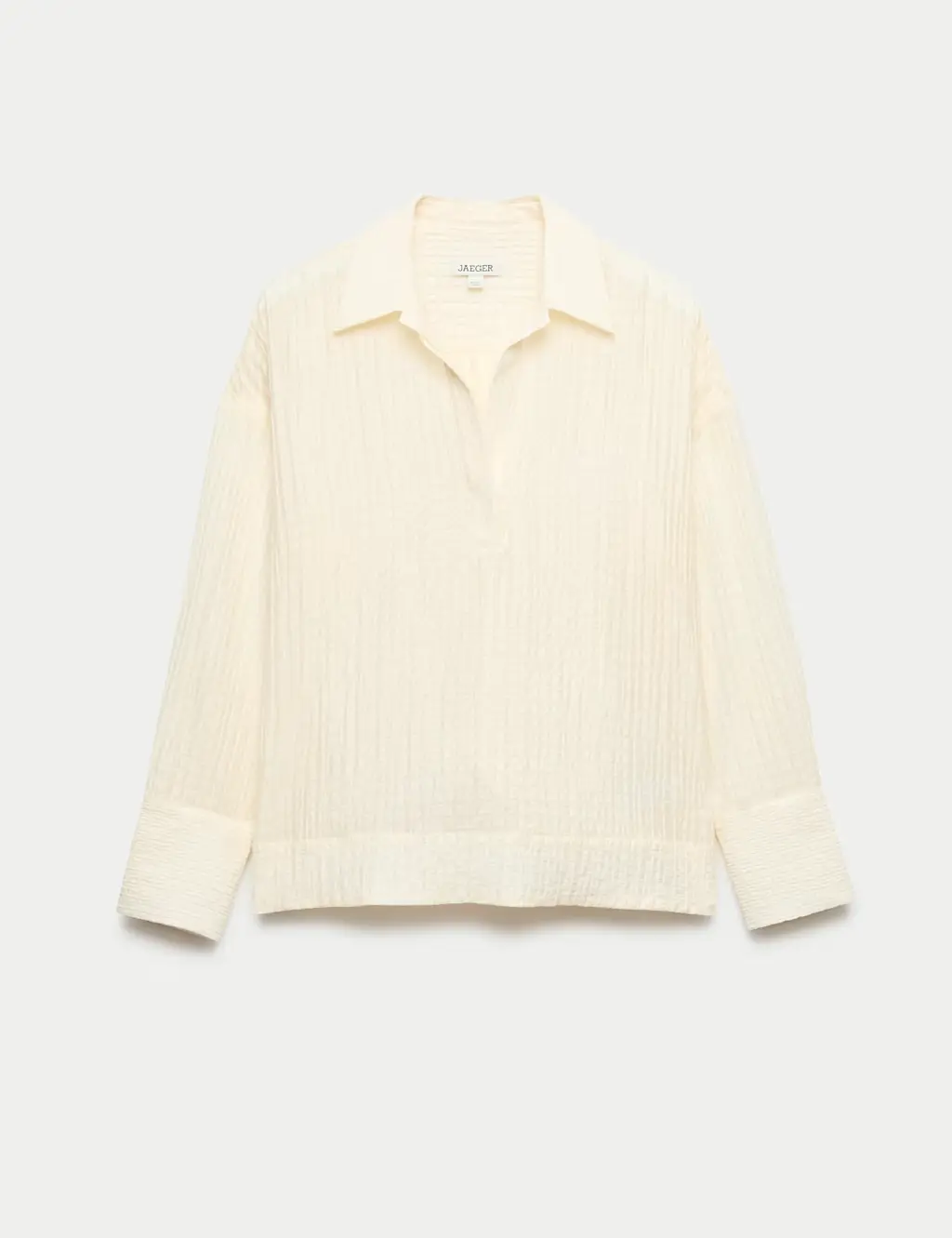 Lyocell Rich Plisse Relaxed Shirt