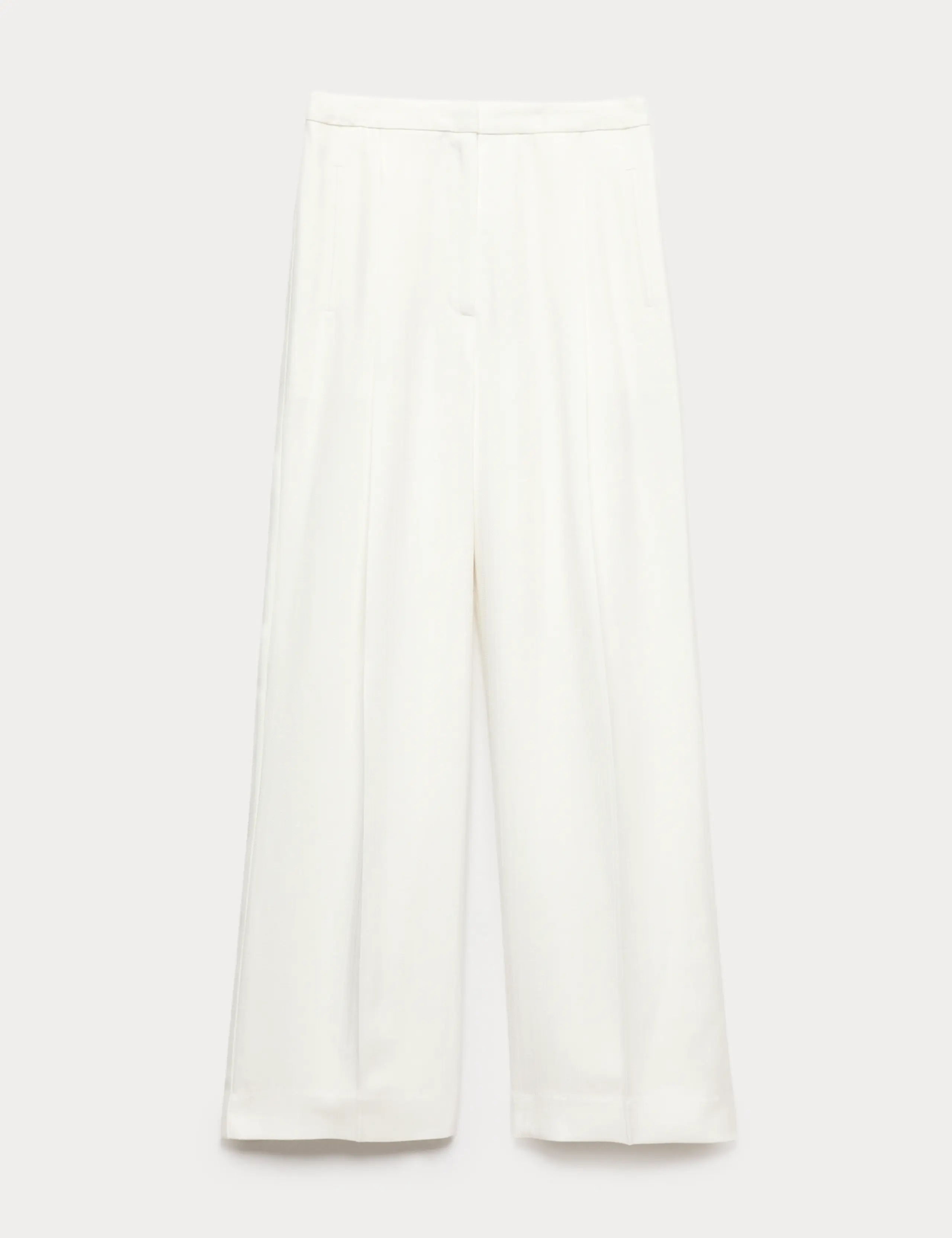 Ivory basketweave trousers