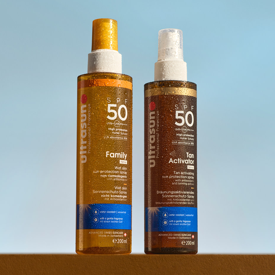 Two sun cream products