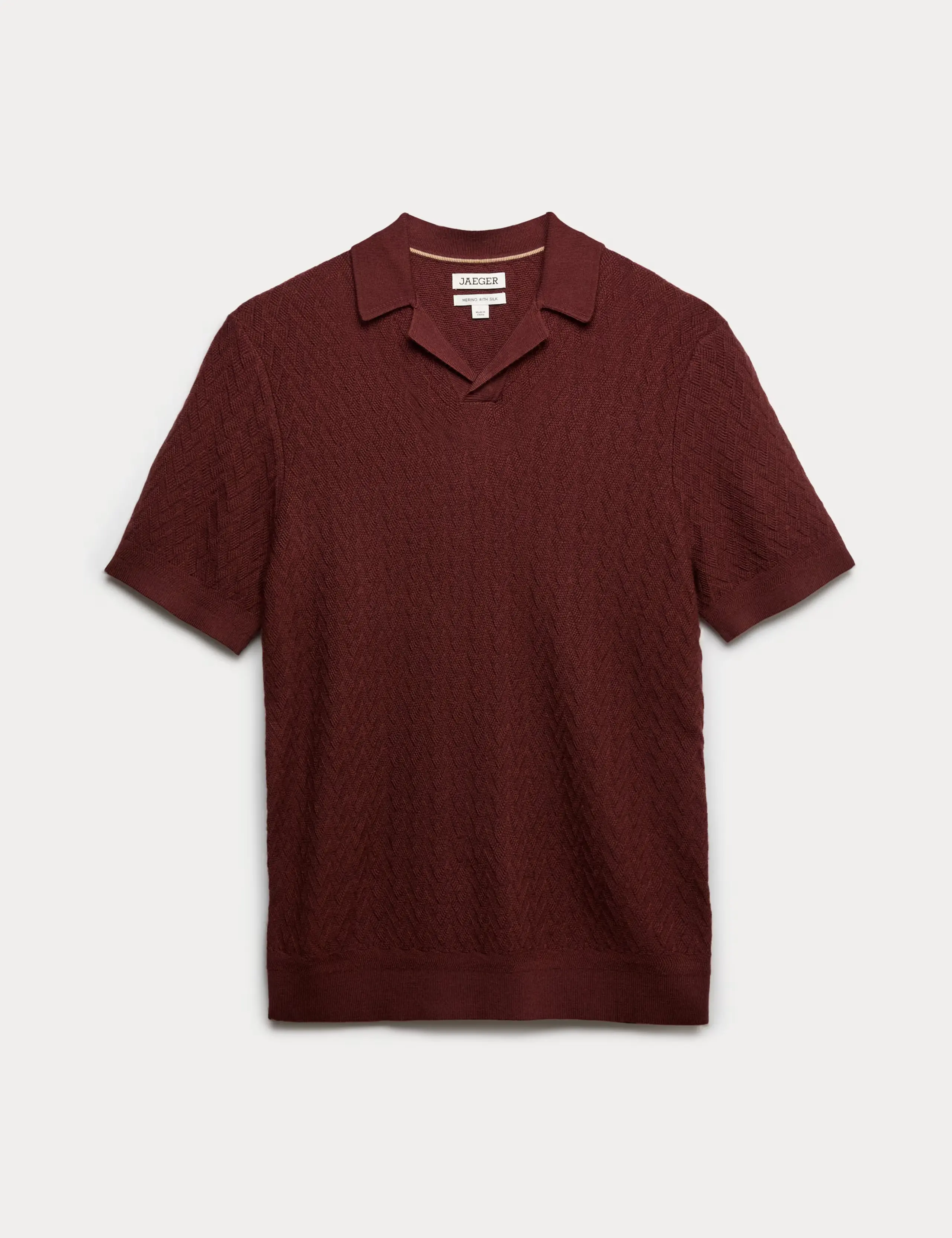 Burgundy polo shirt